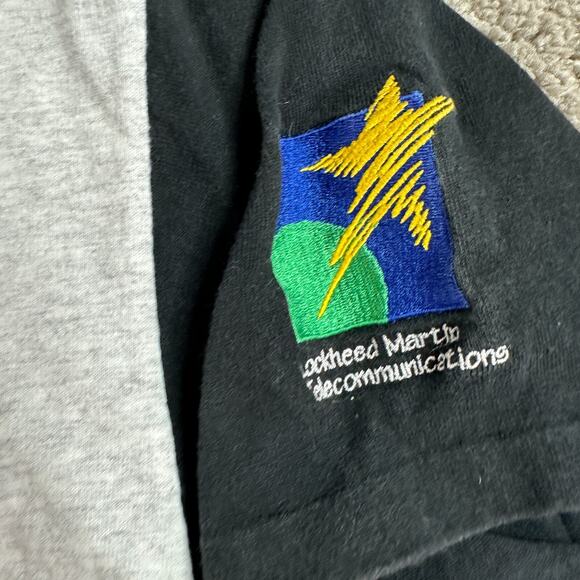 VINTAGE China Star 1 Satalite Shirt Mens L Gray Lockheed Martin Launch Team 90s - Picture 4 of 12